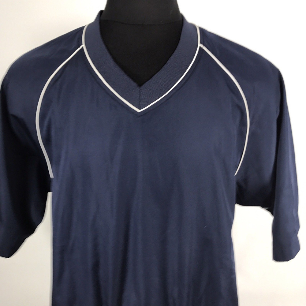 Footjoy Mens V-Neck Blue Short Sleeve Pullover